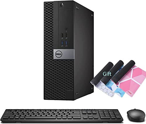 DELL 5050 SFF Intel DDR4 NVMe SSD + 2TB HDD AX200 Built-in Wi-Fi 6 BT Dual Monitor Support Wireless Keyboard and Mouse Win10 Pro (Renewed)