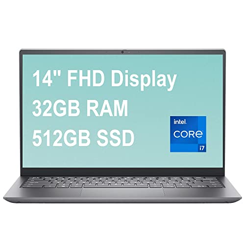 Dell Inspiron 14 5000 5410 Flagship Business Laptop 14" FHD Anti-Glare Display 11th Gen Intel Quad-Core i7-11370H 16GB RAM 512GB SSD Intel Iris Xe Graphics Backlit KB Fingerprint USB-C Win10 Silver (Renewed)