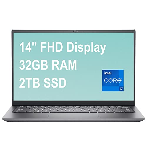 Dell Inspiron 14 5000 5410 Flagship Business Laptop 14" FHD Anti-Glare Display 11th Gen Intel Quad-Core i7-11370H 16GB RAM 512GB SSD Intel Iris Xe Graphics Backlit KB Fingerprint USB-C Win10 Silver (Renewed)